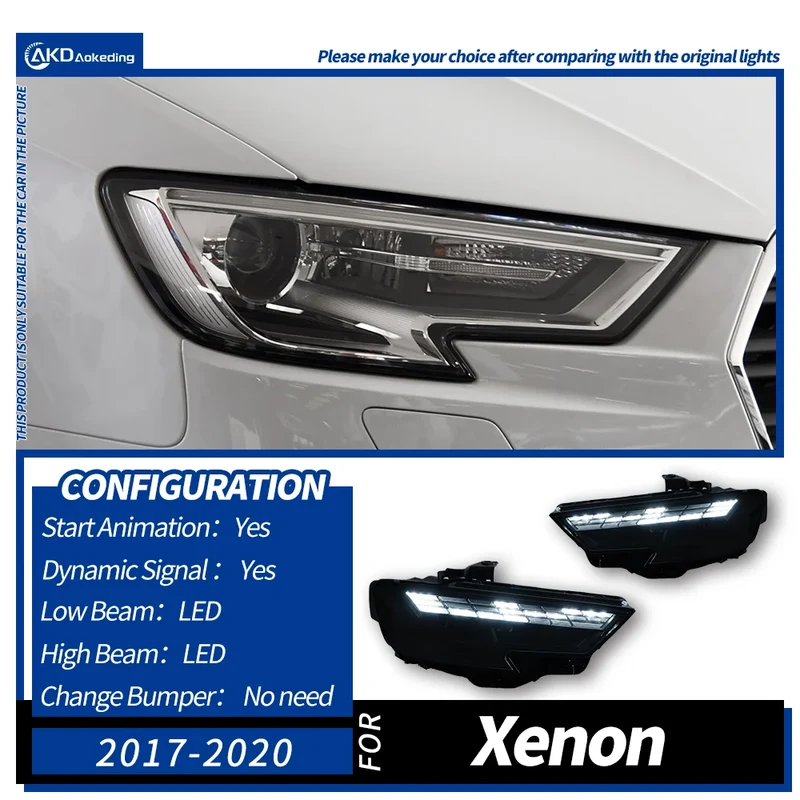 Phares LED Audi A3 8V S3 RS3 2017-2021