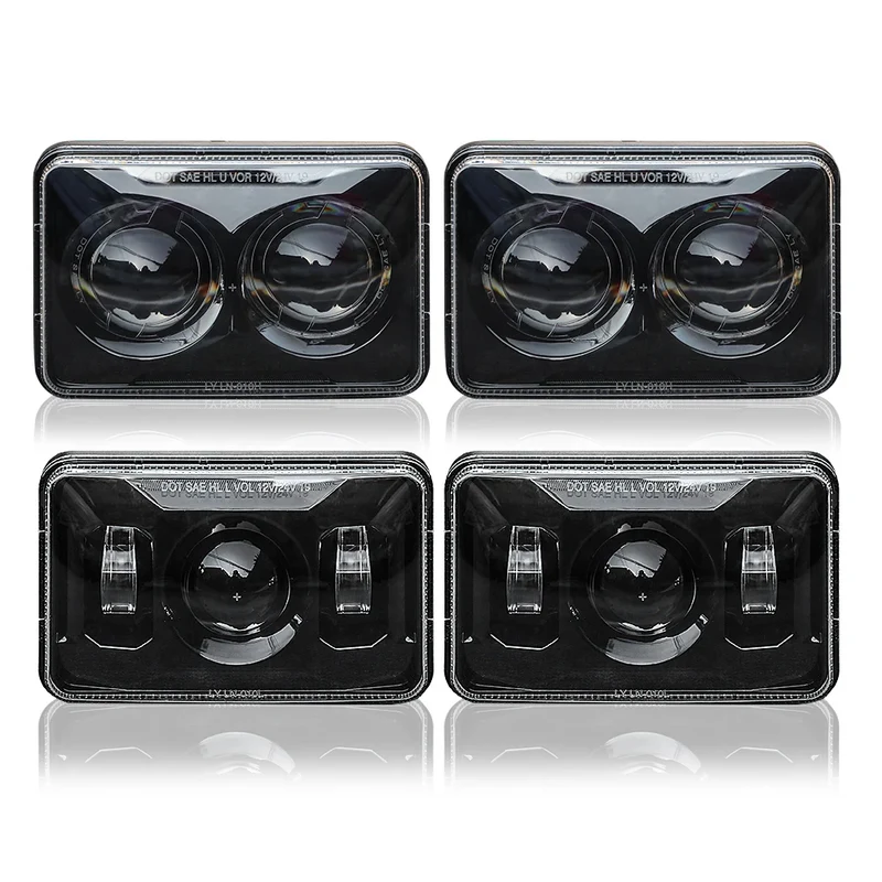Phares LED Rectangulaires 4x6 Peterbilt Kenworth