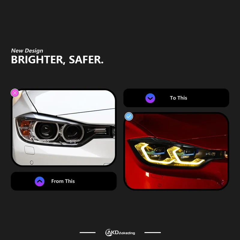 Phares LED Avant BMW F30 2013-2019 Série 3