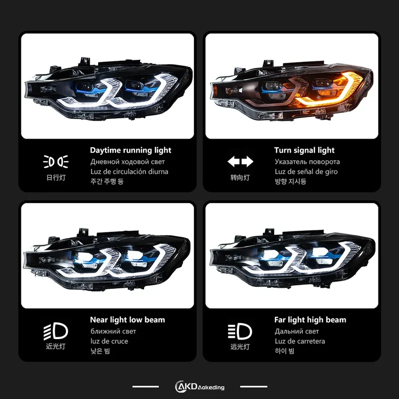 Phares LED Avant BMW F30 2013-2019 Série 3