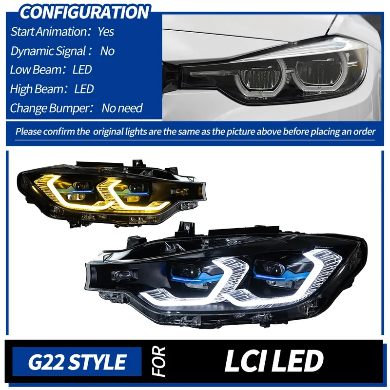 Phares LED Avant BMW F30 2013-2019 Série 3