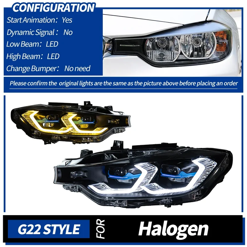 Phares LED Avant BMW F30 2013-2019 Série 3