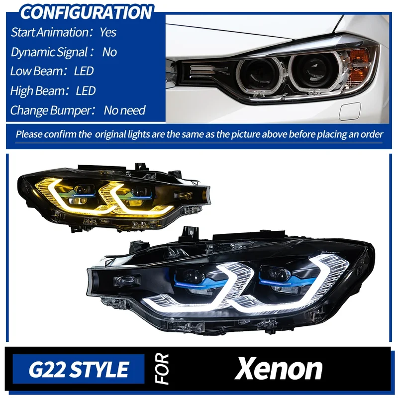Phares LED Avant BMW F30 2013-2019 Série 3