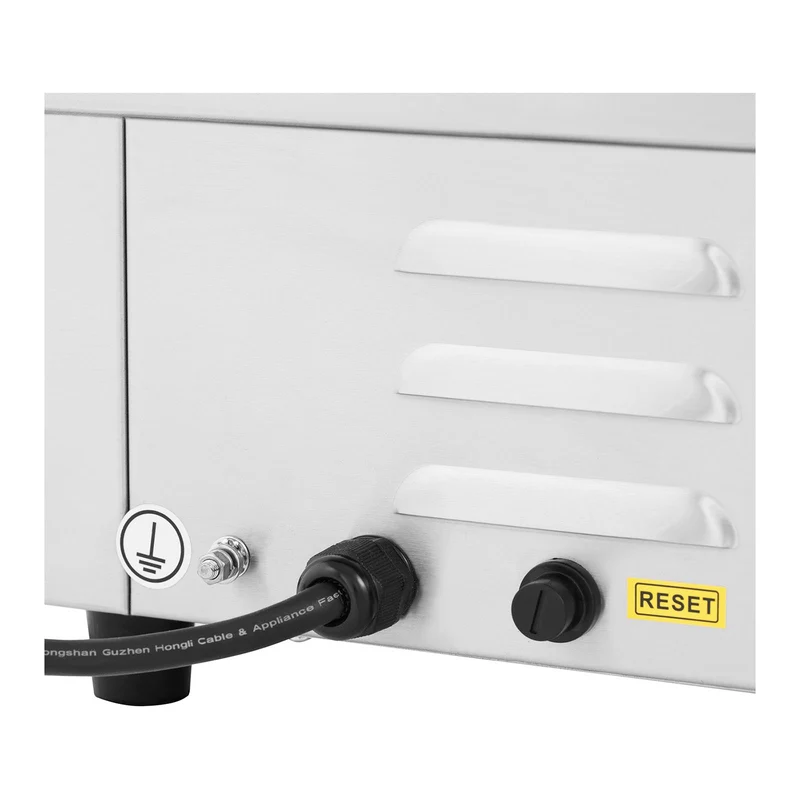 Plancha électrique professionnelle en inox pour restaurant de table 1 feu 55 x 40 cm (3 000 watts, 550 x 400 mm, lisse) 14_0004070