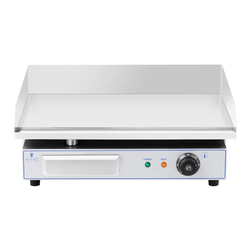 Plancha électrique professionnelle en inox pour restaurant de table 1 feu 55 x 40 cm (3 000 watts, 550 x 400 mm, lisse) 14_0004070