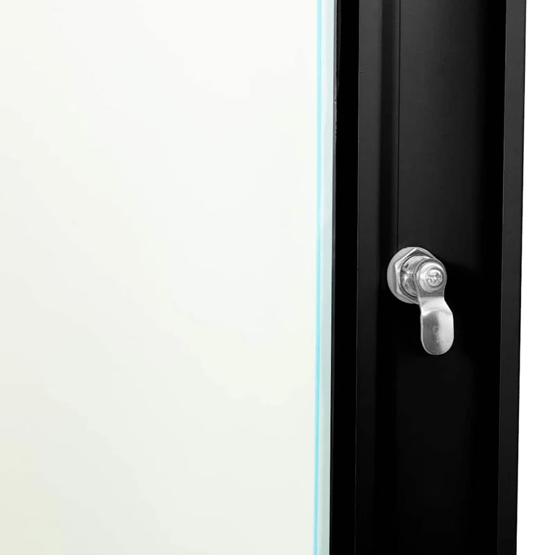 Armoire réseau murale design industriel bureau 60 x 35 x 28 cm durable en acier noir 02_0059061
