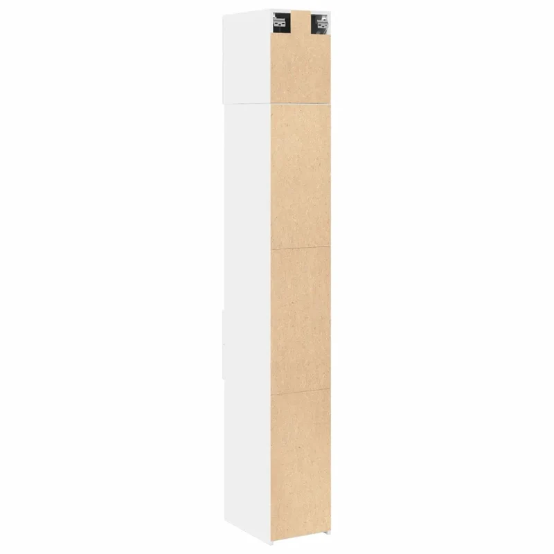 Armoire de rangement mince économique espace vertical 30 x 42,5 x 225 cm en bois d'ingénierie blanc 02_0055552