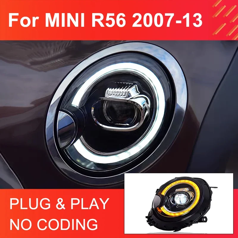 Phares LED Mini Cooper R56 R57 R58 R59 2007-2013 défilants