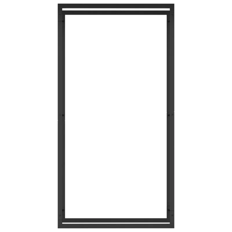 Portant de bois de chauffage mat 80 x 28 x 154 cm acier noir 02_0043751