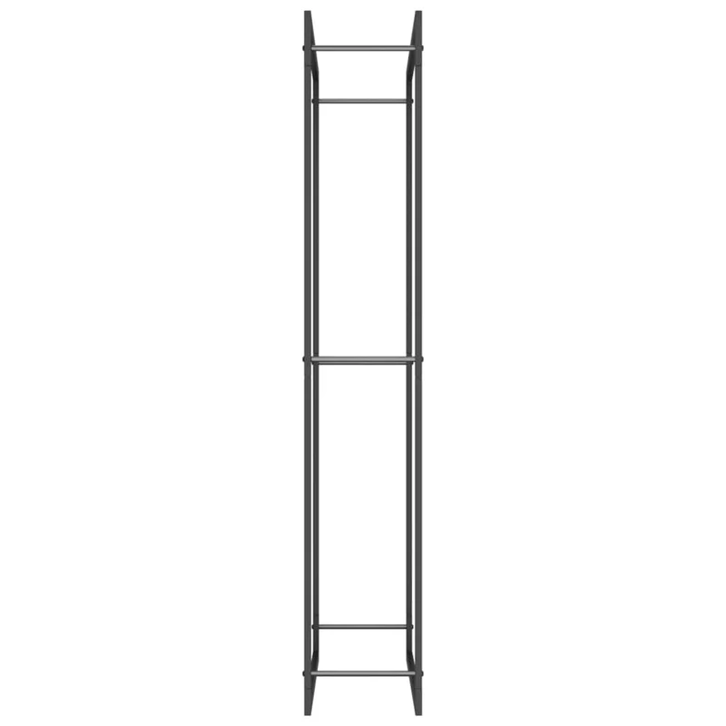 Portant de bois de chauffage mat 80 x 28 x 154 cm acier noir 02_0043751