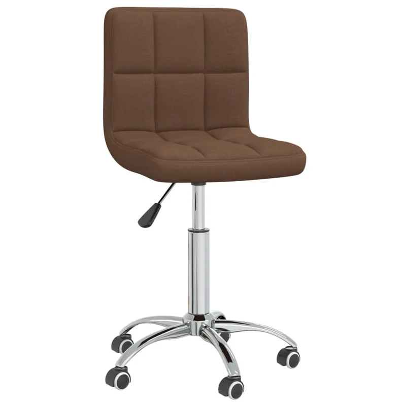 Chaise fauteuil siège pivotante de bureau informatique étude tissu brun 02_0024146