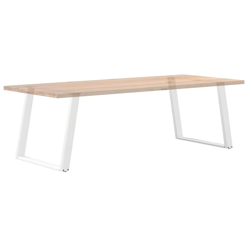 Lot de 2 pieds de table à manger en U design moderne 100 x 73 cm avec patins réglables en acier blanc 02_0057085