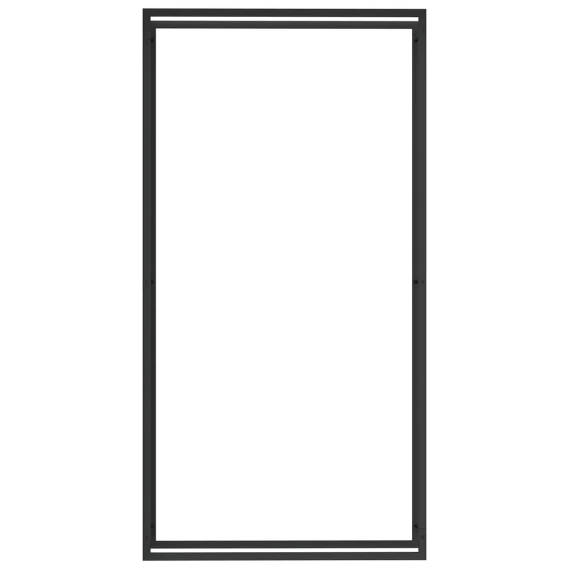 Portant de bois de chauffage mat 110 x 28 x 214 cm acier noir 02_0043746