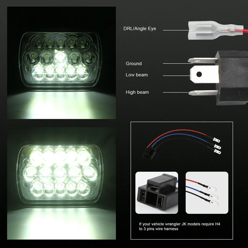 Phares LED H6054 Ford Bronco E-150 E-250 E-350