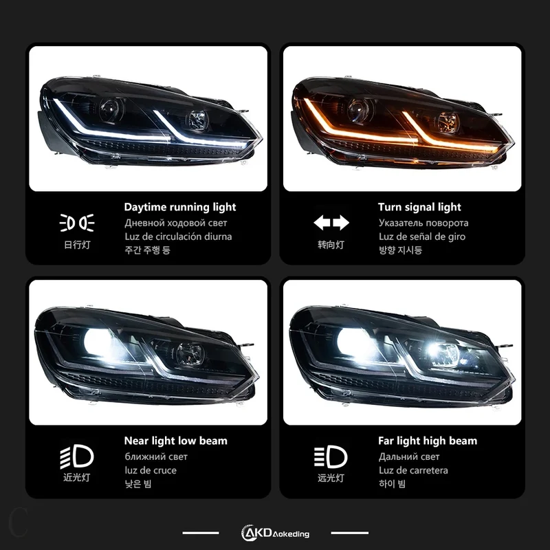 Phares LED Volkswagen Golf 6 2009-2012