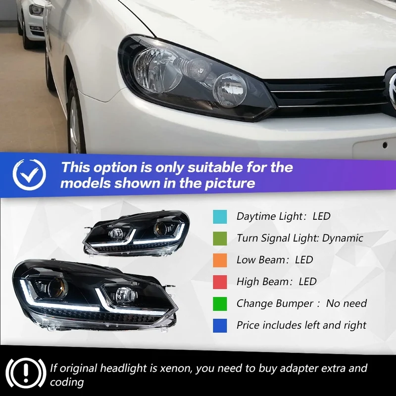 Phares LED Volkswagen Golf 6 2009-2012