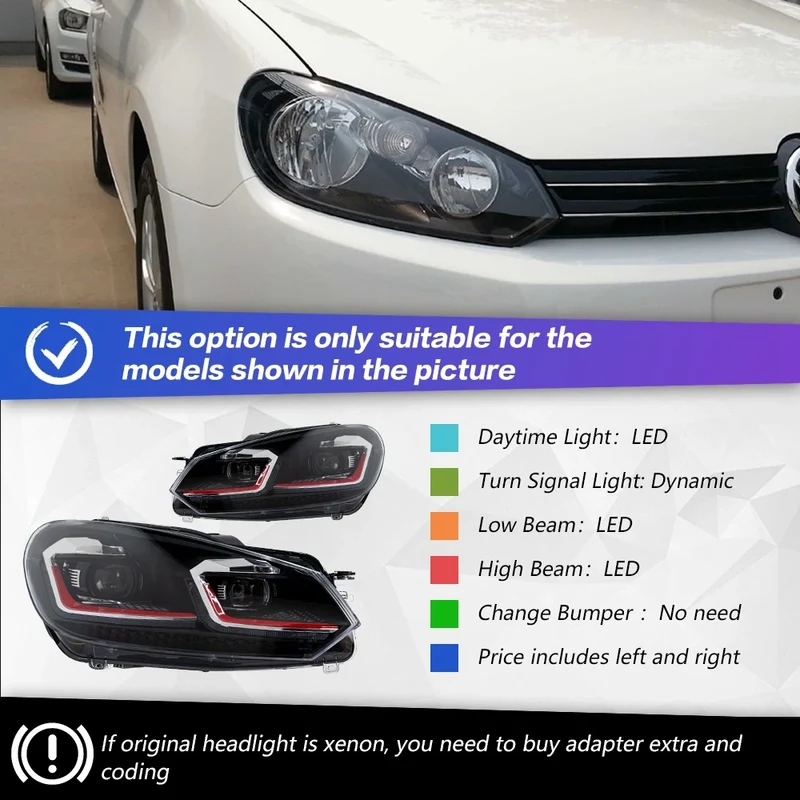 Phares LED Volkswagen Golf 6 2009-2012