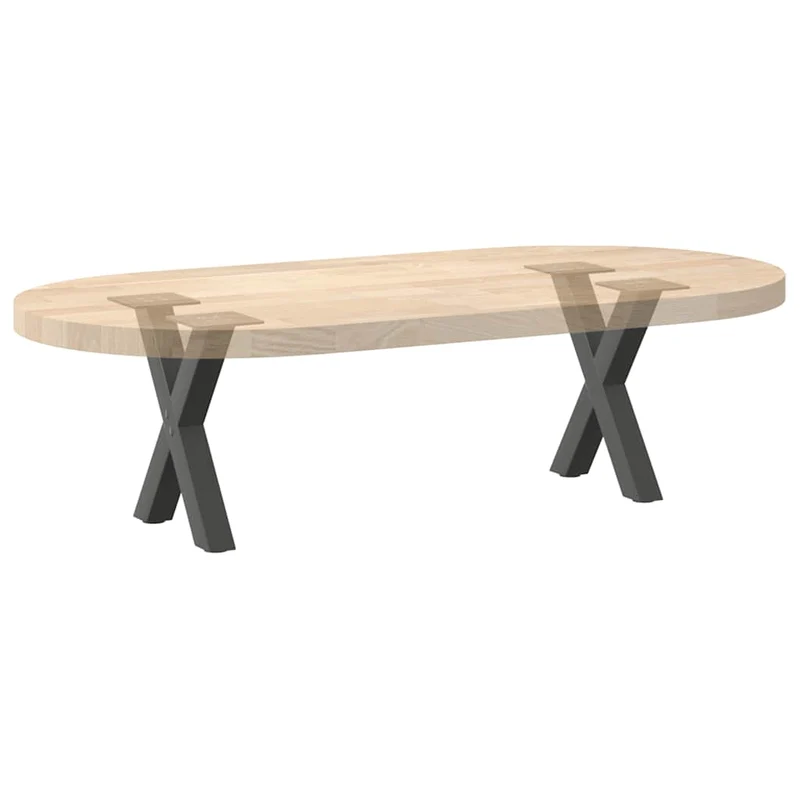 Lot de 2 pieds de table basse en forme de X 37 x 30 cm support robuste avec niveleurs réglables en acier anthracite 02_0057149