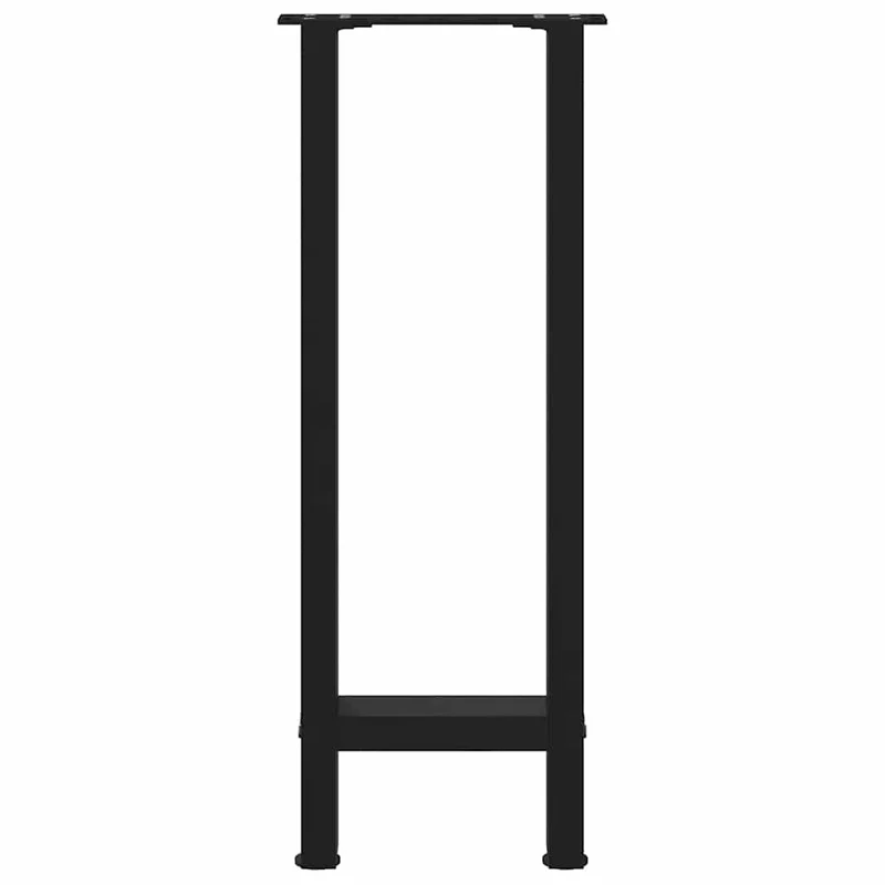 Lot de 2 pieds de table console réglables 38 x 72 cm design moderne salle à manger en acier noir 02_0057536