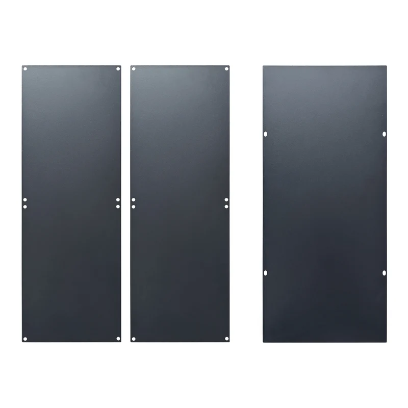 Set de 4 étagères murales avec fond et panneaux latéraux acier 28 x 28 x 20 cm noir 03_0010661