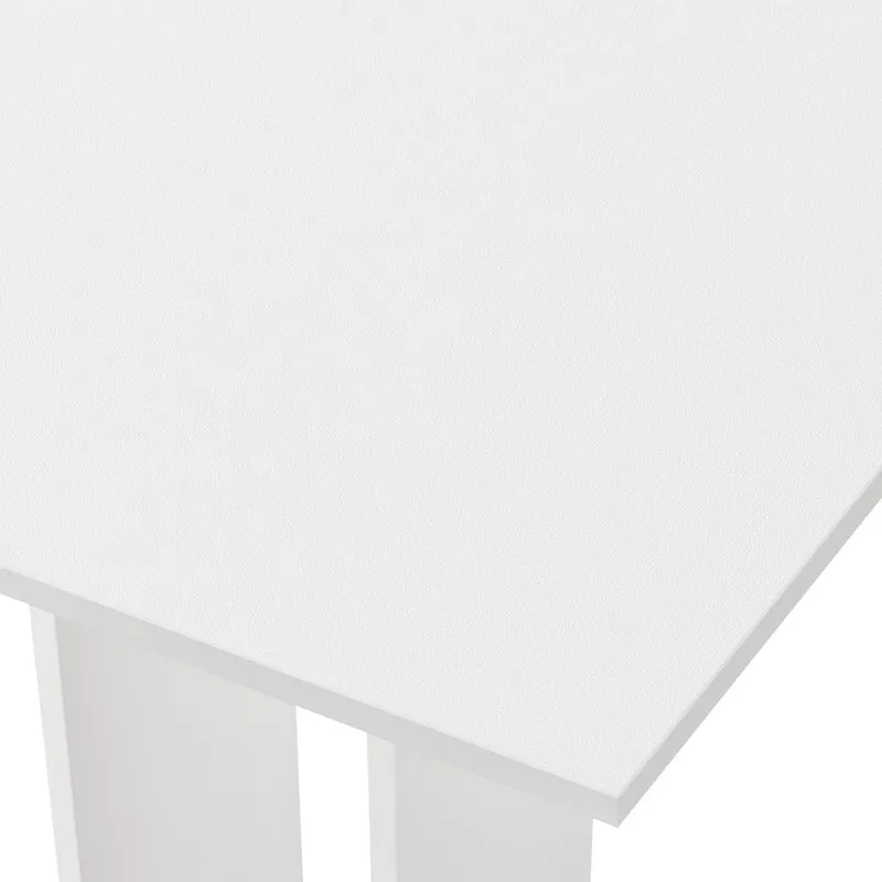 Table à manger de forme carrée table design pour salle à manger cuisine salon panneau de particules mélaminé 65 x 65 x 78 cm blanc mat 03_0006121