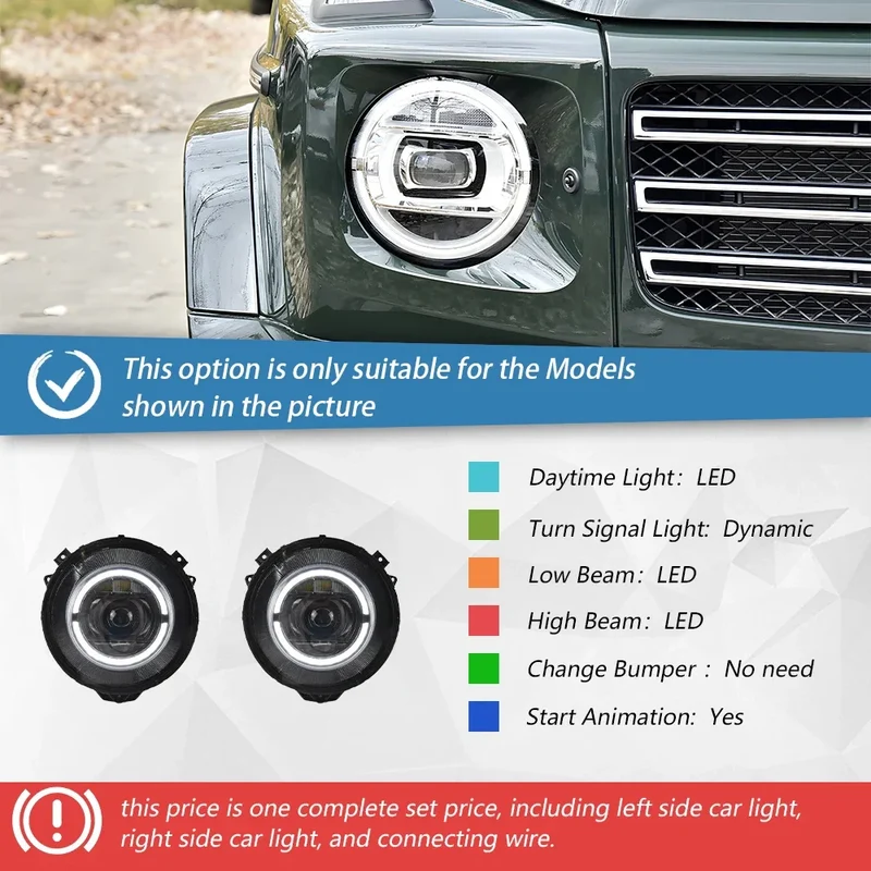 Phares LED Mercedes Classe G W463 W464 2007-2024
