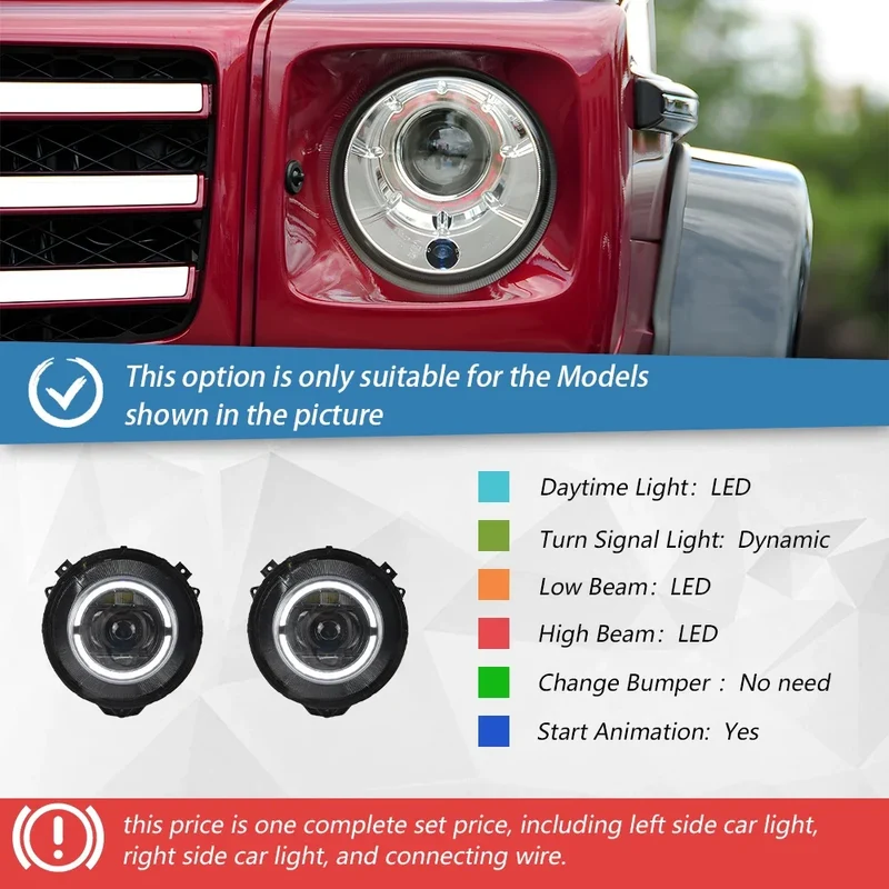 Phares LED Mercedes Classe G W463 W464 2007-2024