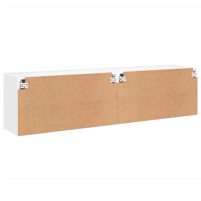Meubles TV muraux multimédia étagère télévision buffet téléviseur salle à manger salon chambre 2 pièces 80 x 30 x 41 cm blanc 02_0028933