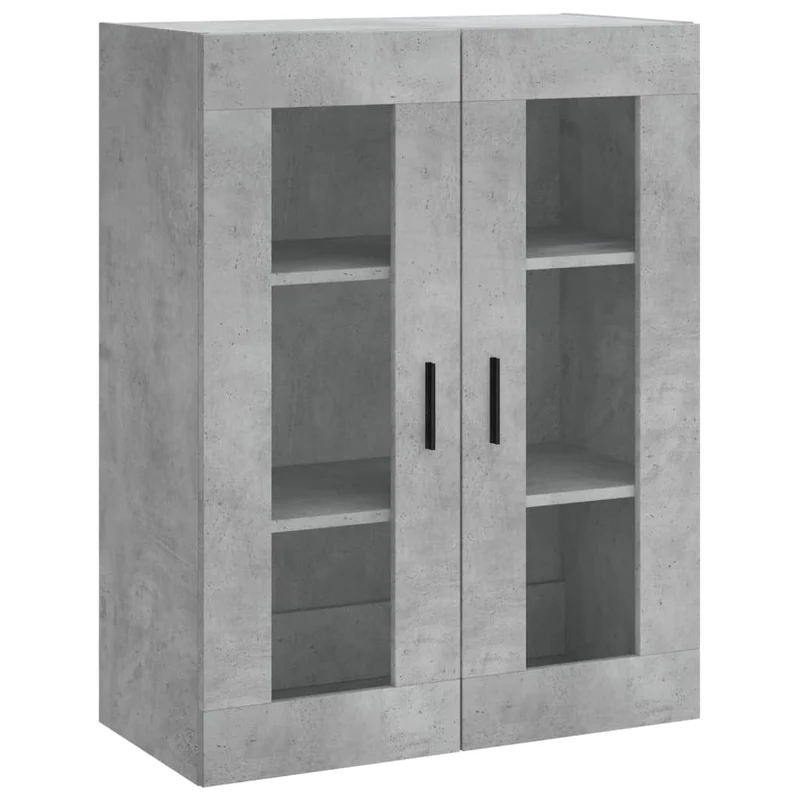 Buffet bahut commode armoire meuble de rangement organisateur cuisine salle de séjour salon haut 69,5 x 34 x 180 cm bois d'ingénierie gris 02_0034531