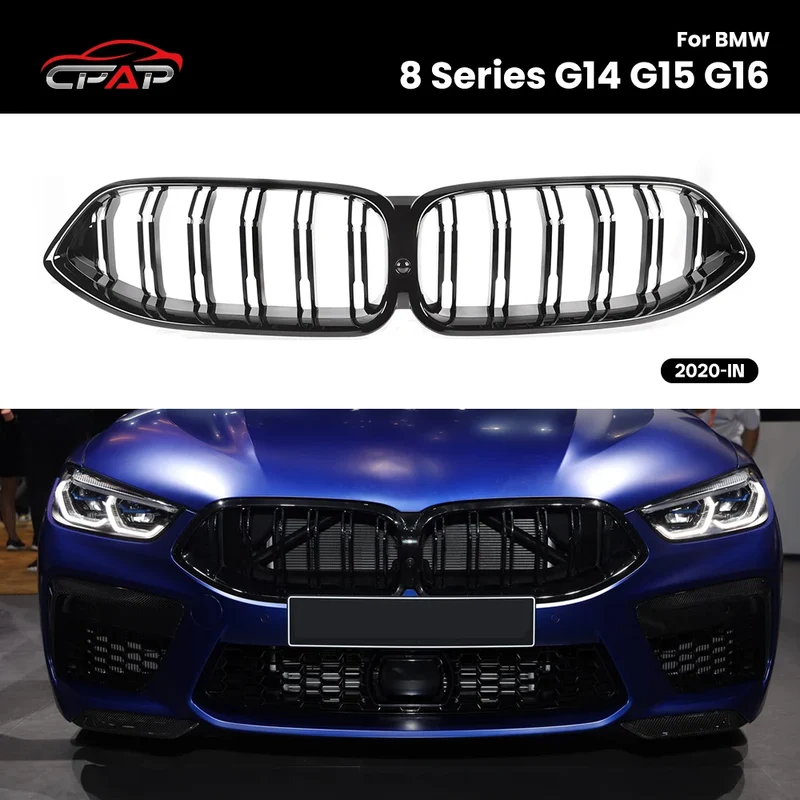 Grille Calandre BMW Série 8 G14 G15 G16 2020+ Noir Brillant