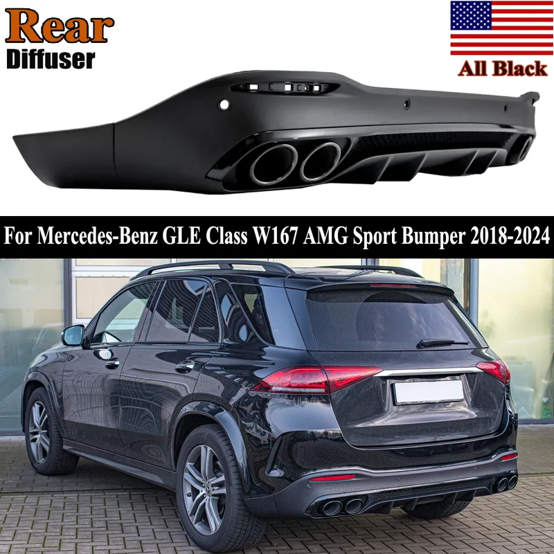 Diffuseur de Pare-Chocs Arrière Mercedes GLE W167 AMG
