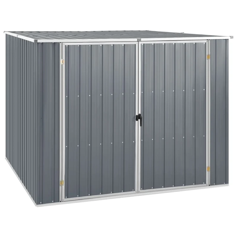 Abri de jardin cabane cabanon maison de stockage remise extérieur hangar outils robuste 195 x 198 x 159 cm acier galvanisé gris 02_0022231