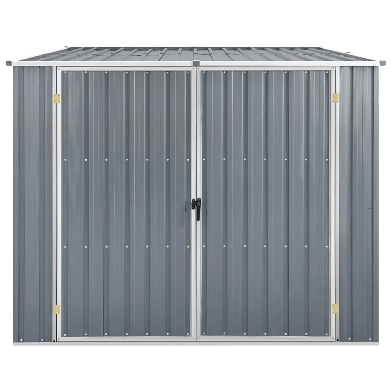 Abri de jardin cabane cabanon maison de stockage remise extérieur hangar outils robuste 195 x 198 x 159 cm acier galvanisé gris 02_0022231