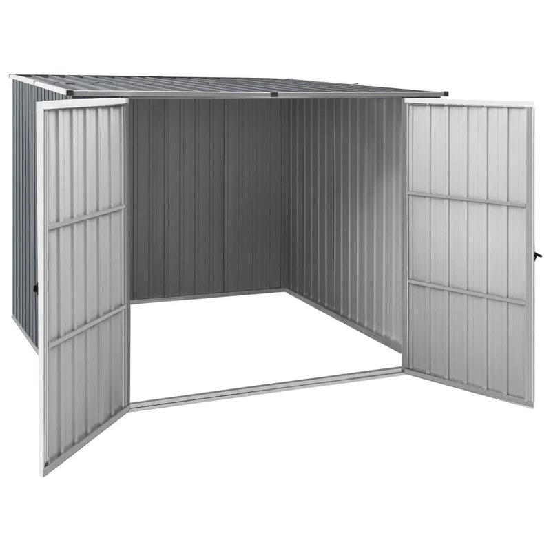 Abri de jardin cabane cabanon maison de stockage remise extérieur hangar outils robuste 195 x 198 x 159 cm acier galvanisé gris 02_0022231