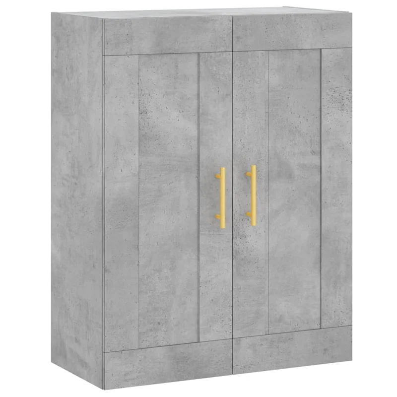Buffet bahut commode armoire meuble de rangement organisateur cuisine salle de séjour salon haut 69,5 x 34 x 180 cm bois d'ingénierie gris 02_0034548