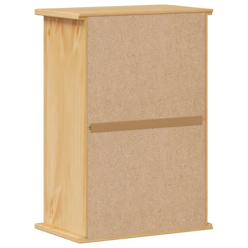 Armoire murale de salle de bain rustique pratique 45 x 27 x 64,5 cm en bois de pin massif miel 02_0057601