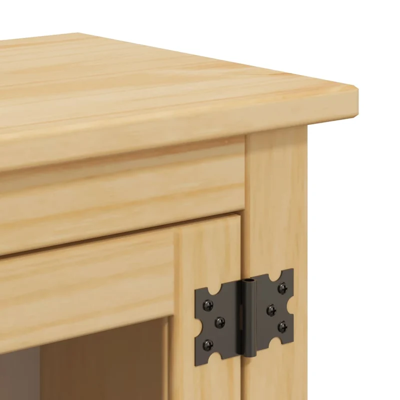 Armoire murale de salle de bain rustique pratique 45 x 27 x 64,5 cm en bois de pin massif miel 02_0057601