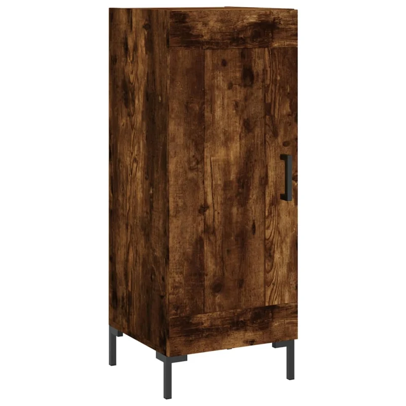 Buffet bahut commode armoire meuble de rangement organisateur cuisine salle de séjour salon haut 34,5 x 34 x 180 cm bois d'ingénierie marron 02_0033229
