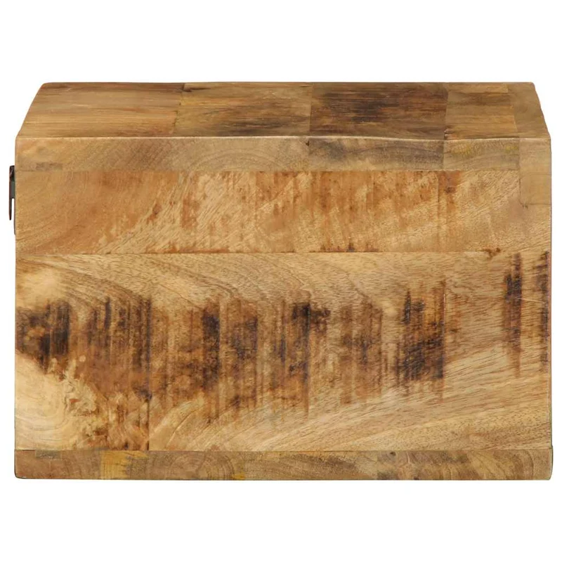 Lot de 2 meubles TV muraux en bois de manguier massif brut 40 x 30 x 19 cm gain de place moderne 02_0057698