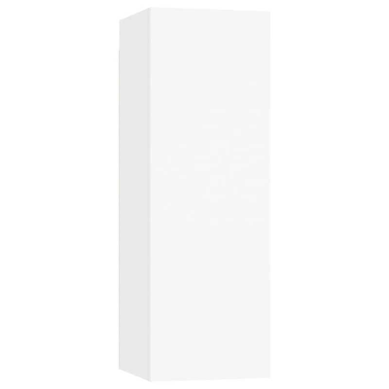 Meubles TV multimédia étagère télévision buffet téléviseur salle à manger salon chambre 2 pièces 30,5 x 30 x 90 cm bois d’ingénierie blanc 02_0028533
