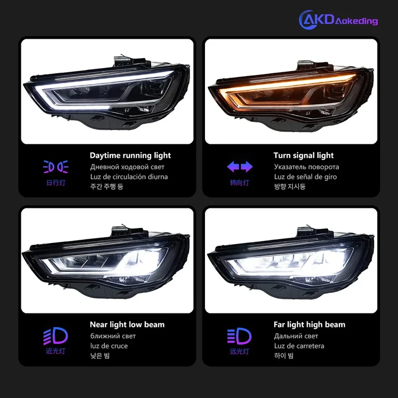 Phares LED Audi A3 8V 2013-2016 Berline Sportback