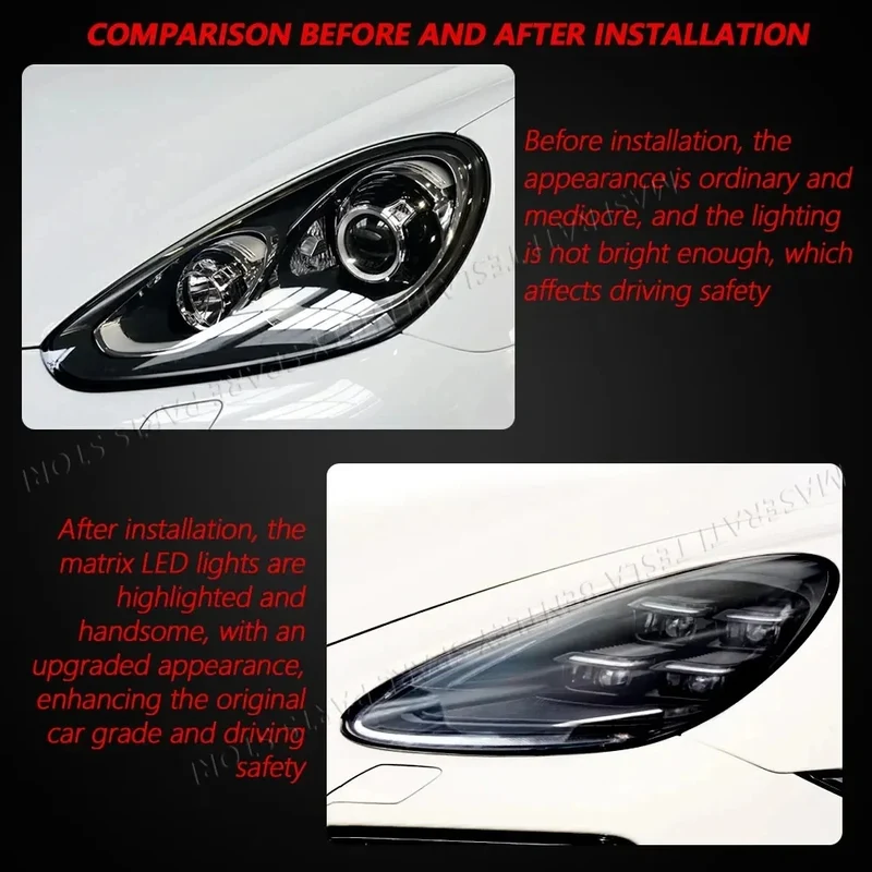 Phares LED Porsche Cayenne 958.1 958.2 2011-2017