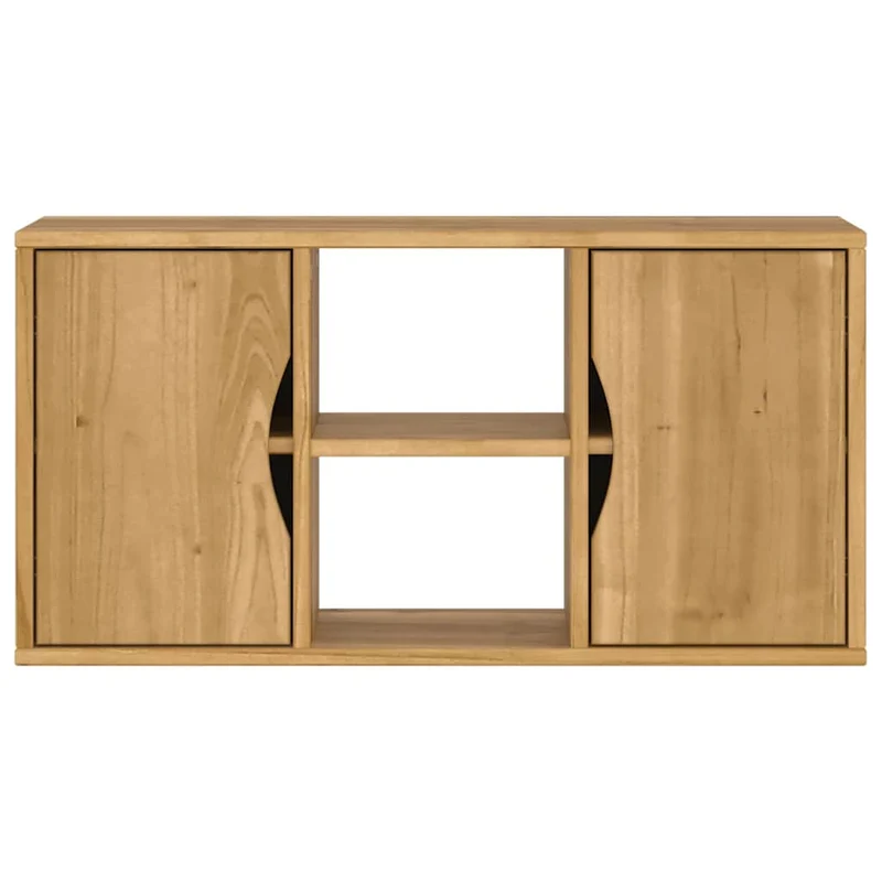 Meuble TV ODDA pratique rangement salon 79 x 24 x 40 cm en bois massif pin 02_0058050