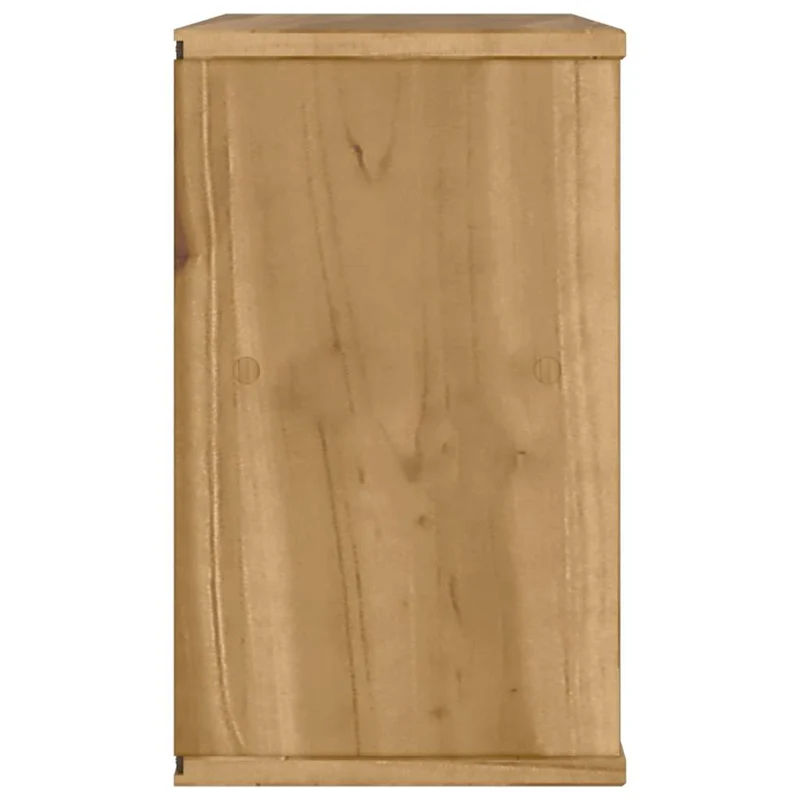 Meuble TV ODDA pratique rangement salon 79 x 24 x 40 cm en bois massif pin 02_0058050