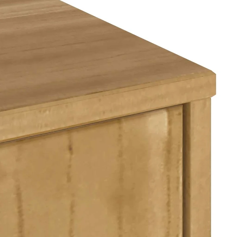 Meuble TV ODDA pratique rangement salon 79 x 24 x 40 cm en bois massif pin 02_0058050
