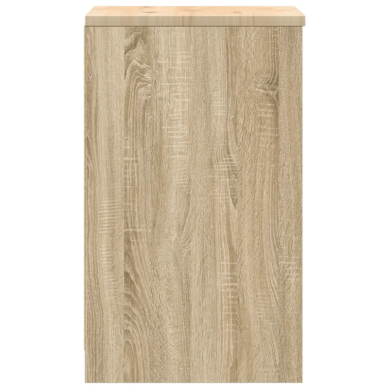 Armoire de rangement garage fonctionnelle avec 2 étagères 40 x 51 x 85 cm en bois pin 02_0051346