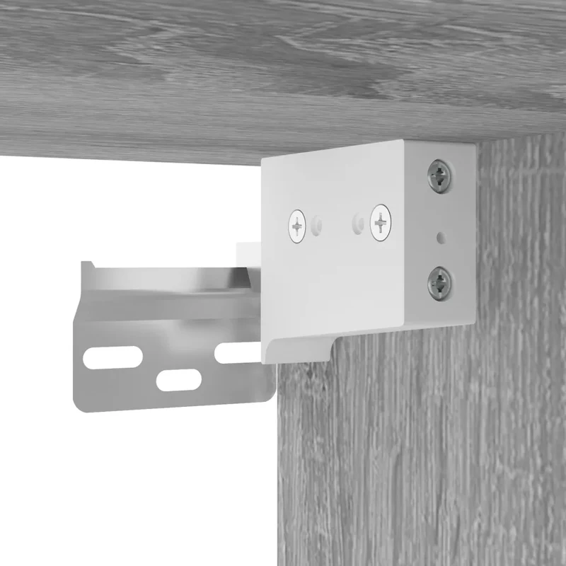Lot de 2 armoires murales rangement décoratif 69,5 x 34 x 90 cm en bois d'ingénierie sonoma gris 02_0055449