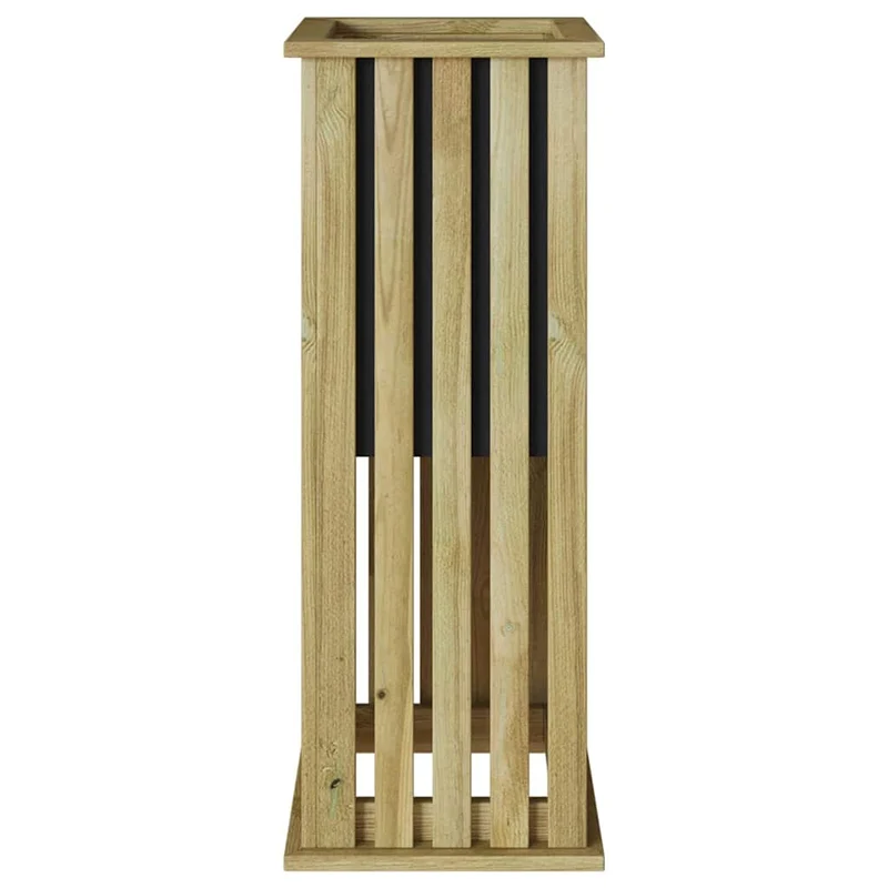 Caisson de plantation durable jardin 33 x 33 x 85 cm en pinède imprégnée marron 02_0058974