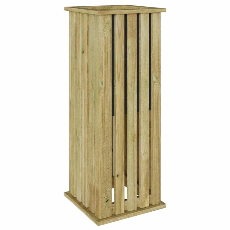 Caisson de plantation durable jardin 33 x 33 x 85 cm en pinède imprégnée marron 02_0058974