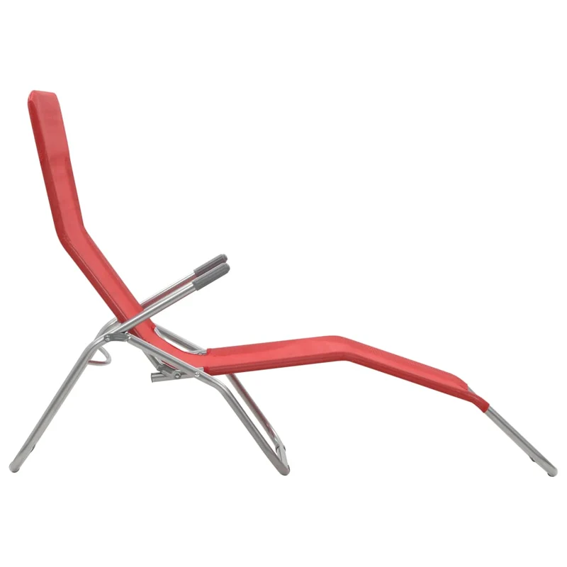 Chaises longues pliables 2 pièces textilène rouge 02_0011952